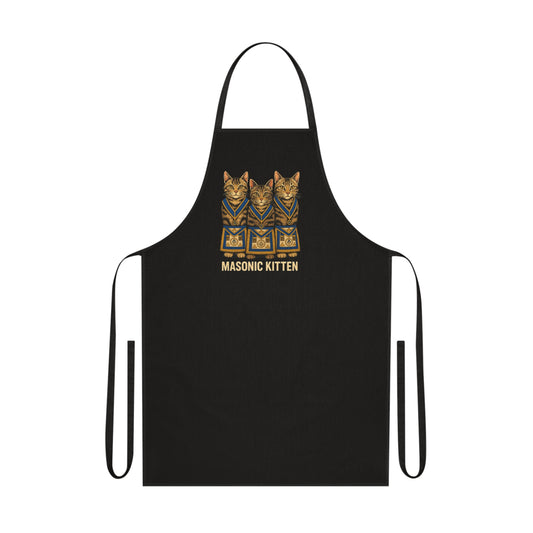 Cotton Apron featuring the Masonic kittens