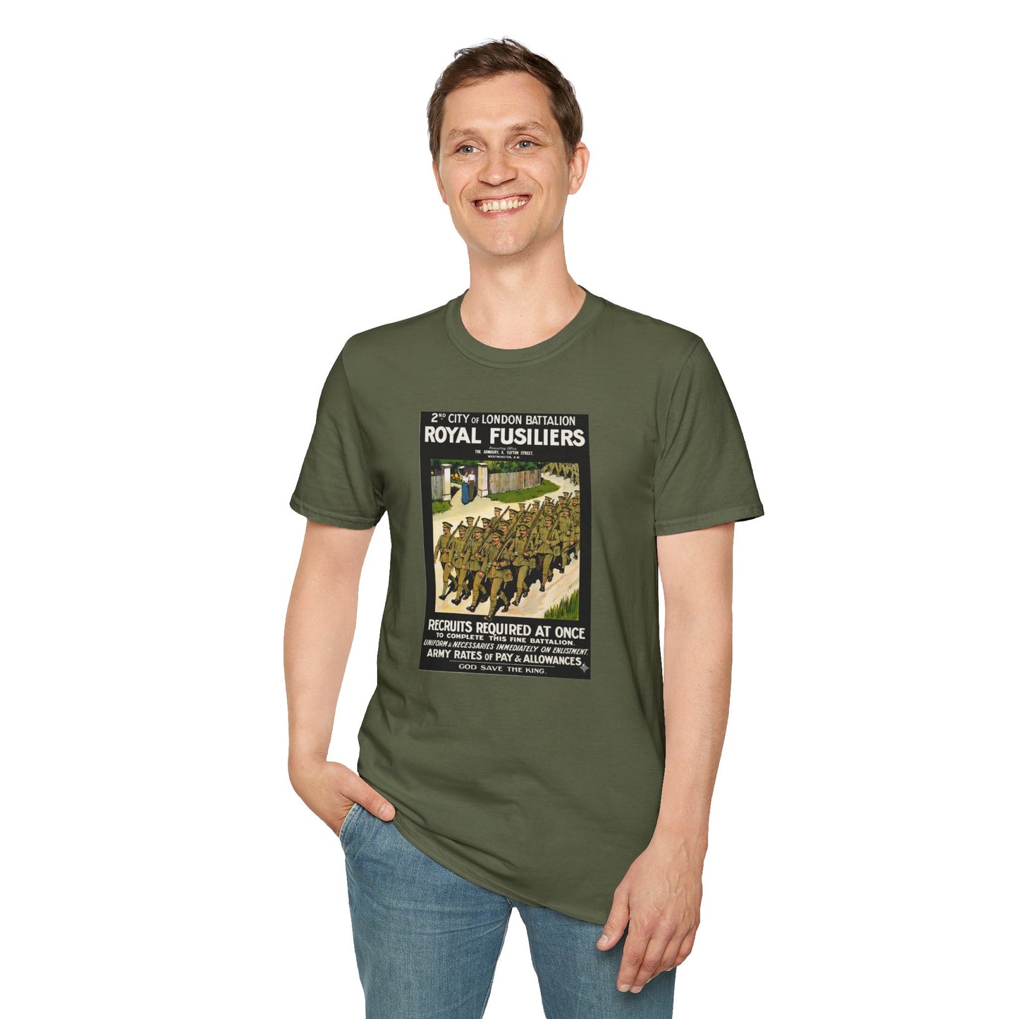 Royal Fusiliers WW1 Recruitment Poster T-Shirt | Vintage British Army Tee