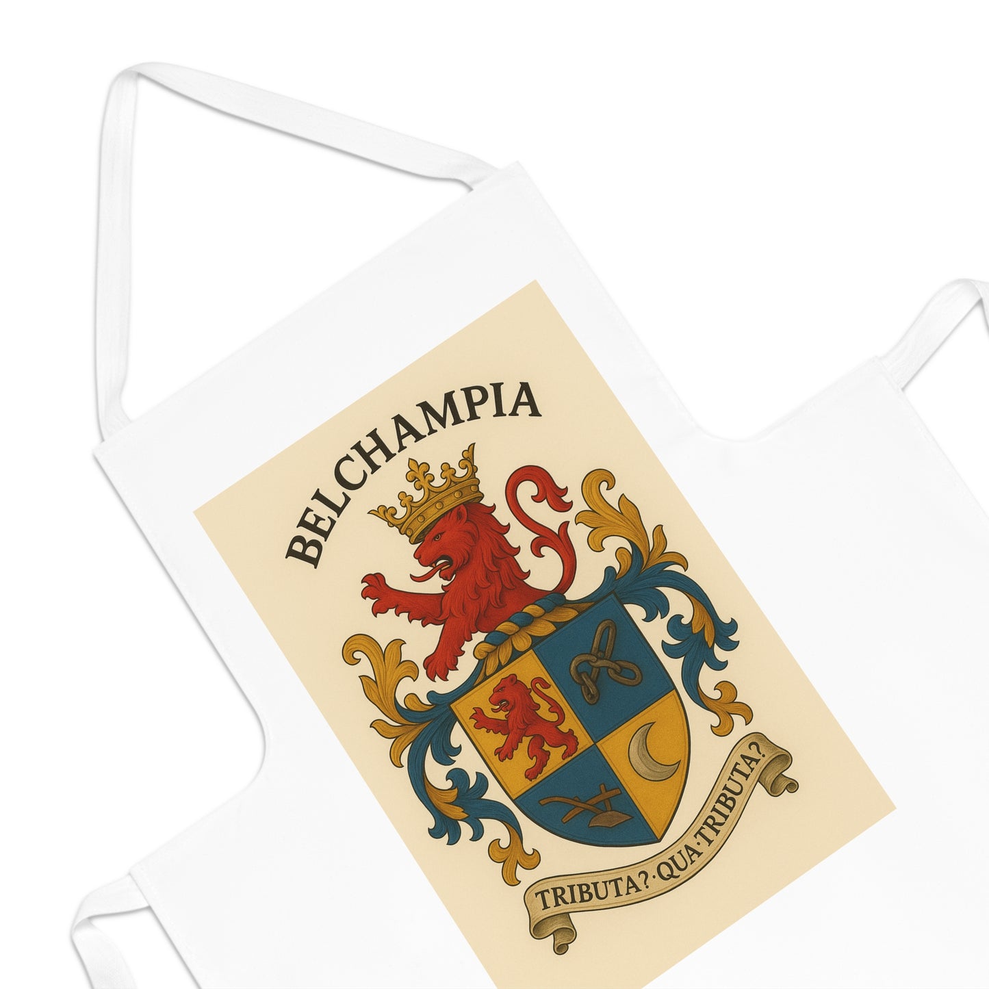 Personalized Heritage Apron with the  Belchampia Coat of Arms