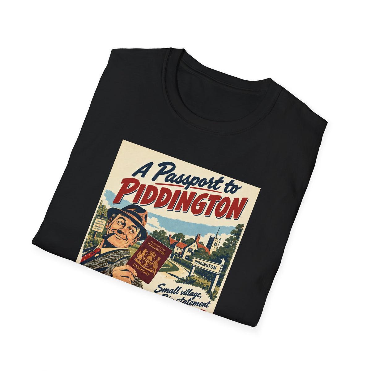 Piddington Passport Tee – The Village That Said No to Westminster | Small Village, Big Statement   Unisex Softstyle T-Shirt