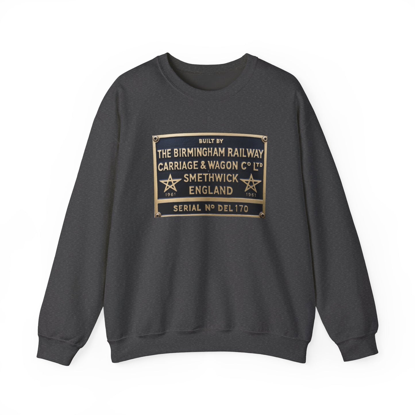 Vintage Birmingham Railway Carriage & Wagon Plaque Crewneck Sweatshirt