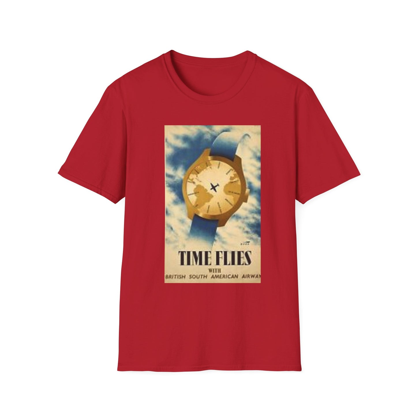Time Flies T-Shirt — Vintage Airplane Watch Travel Graphic Tee