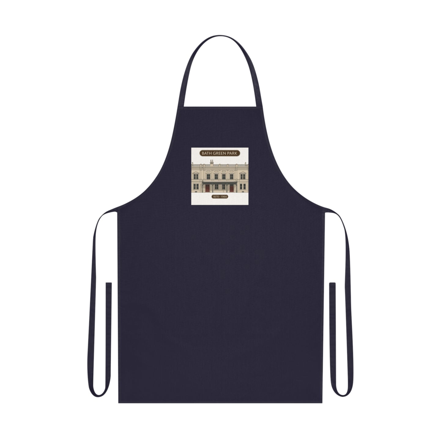 Stylish Kitchen Cotton Apron featuring Bath Green Park Station