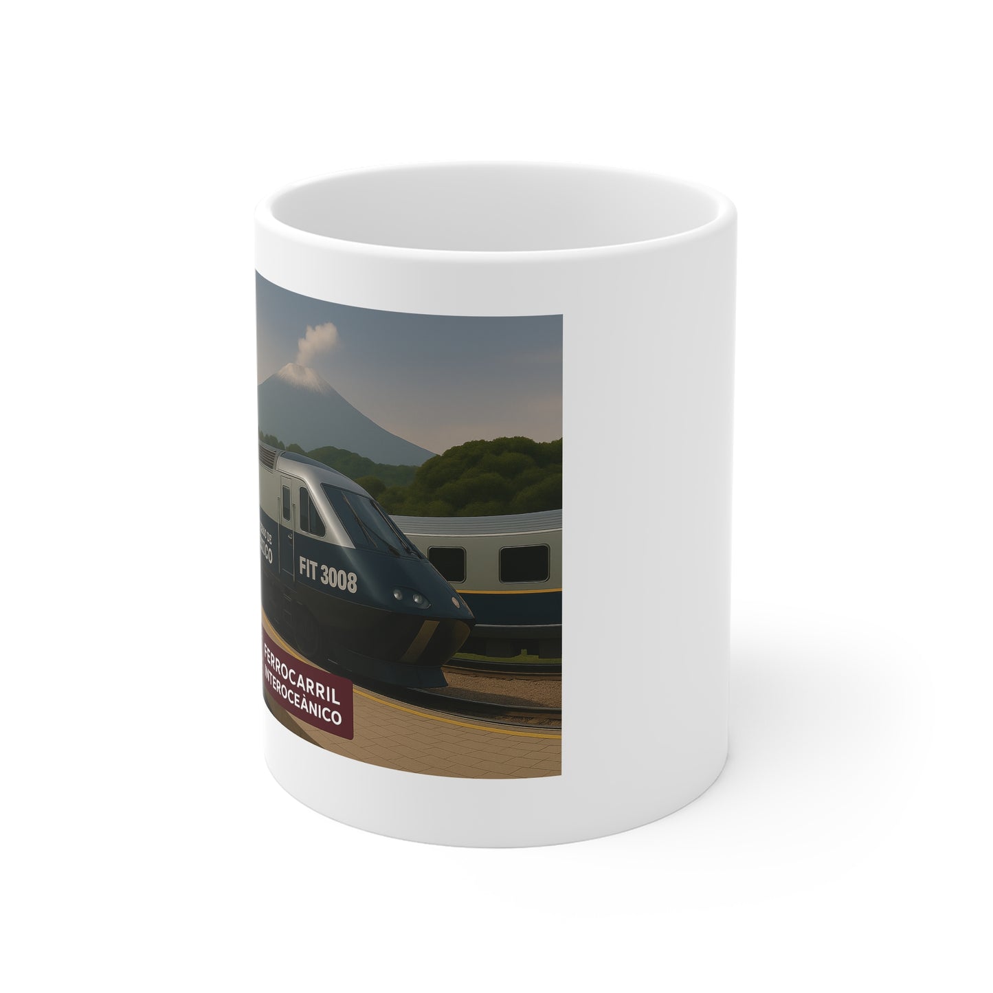 Interoceanic Railway Mexico Train Mug featuring the HS125 ! 11oz Coffee Cup