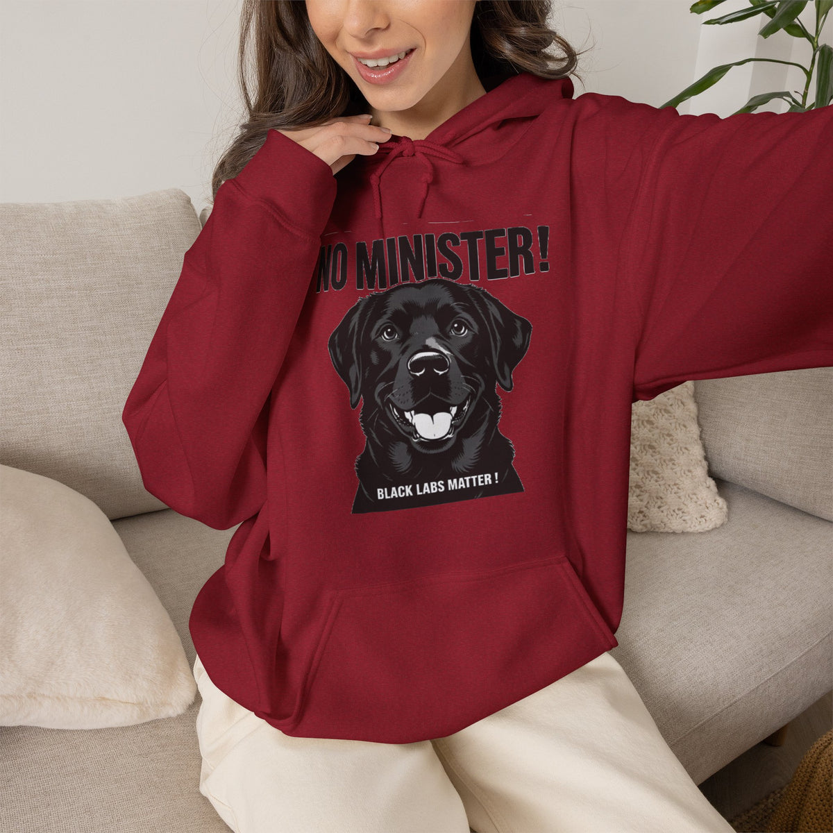 No Minister! Black Labs Matter T-Shirt – Pint, Pub & Labrador Unisex Heavy Blend™ Hooded Sweatshirt