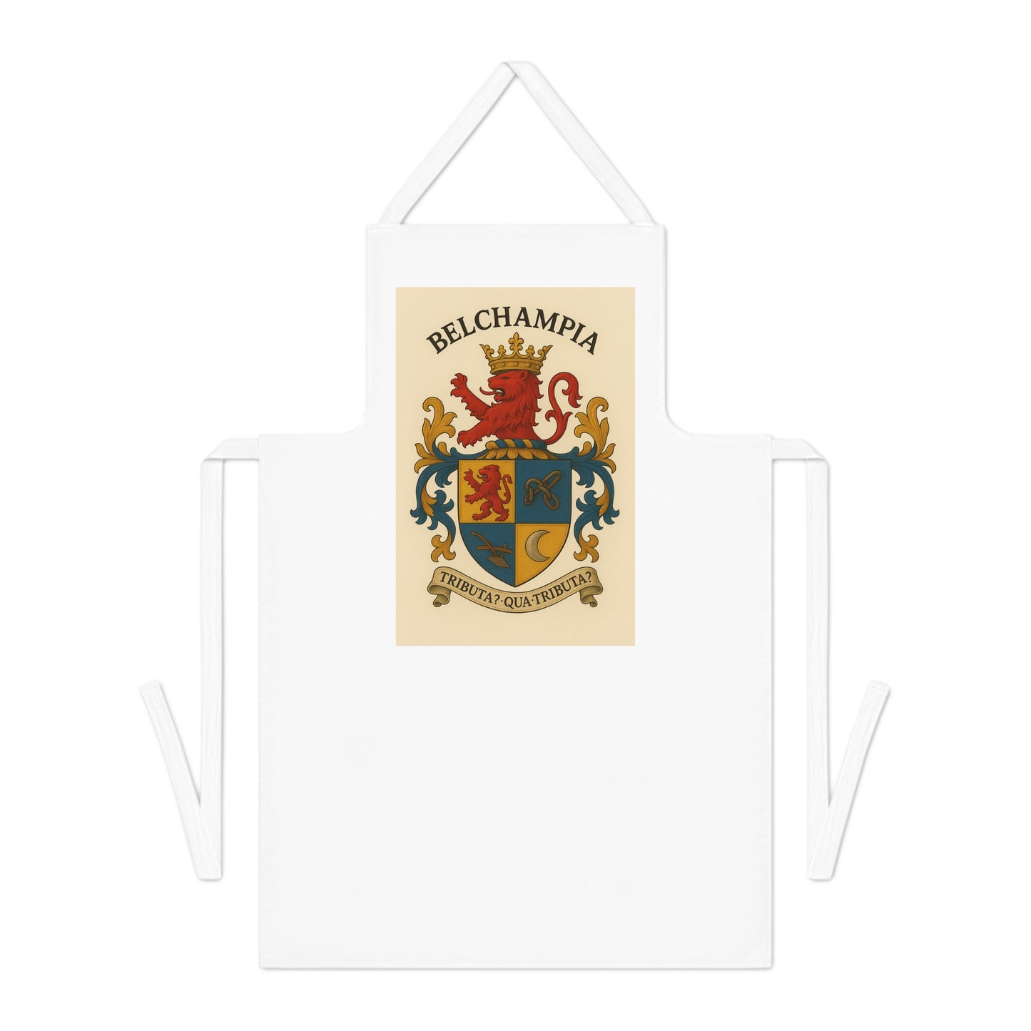 Personalized Heritage Apron with the  Belchampia Coat of Arms