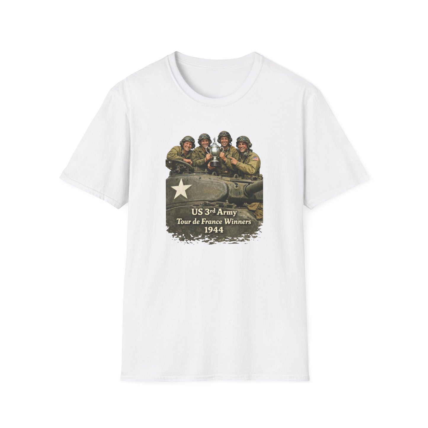WWII US 3rd Army 'Tour de France Winners 1944' Vintage Soldiers T-Shirt