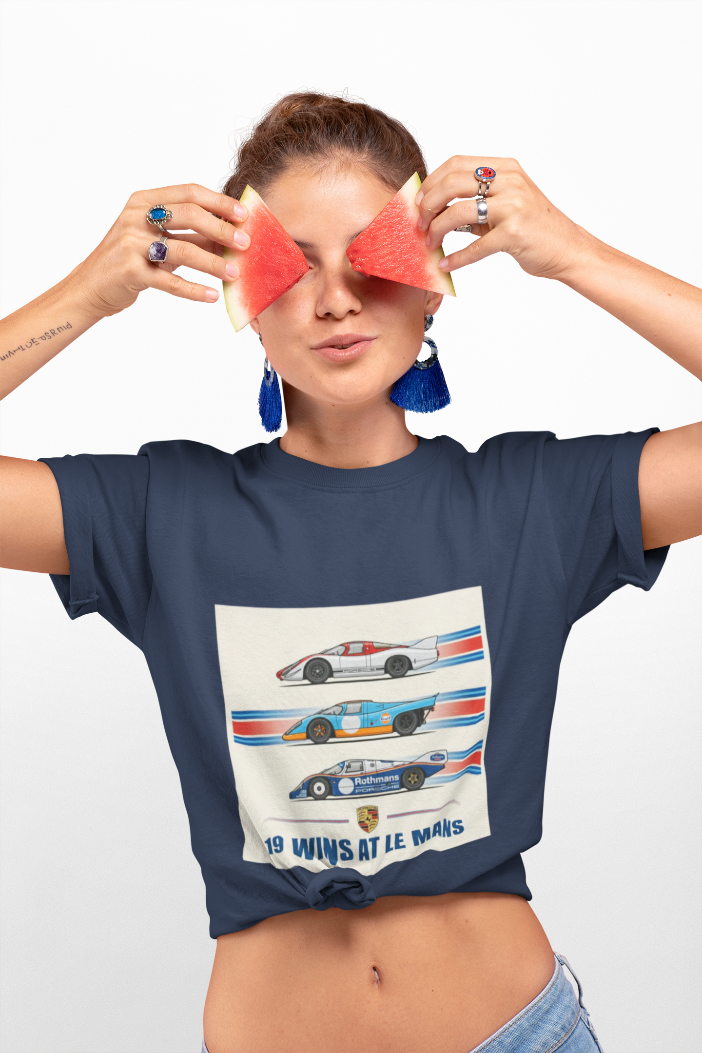 Le Mans Champions Porsche Tee — Three Winning Models 24 Hours Tribute