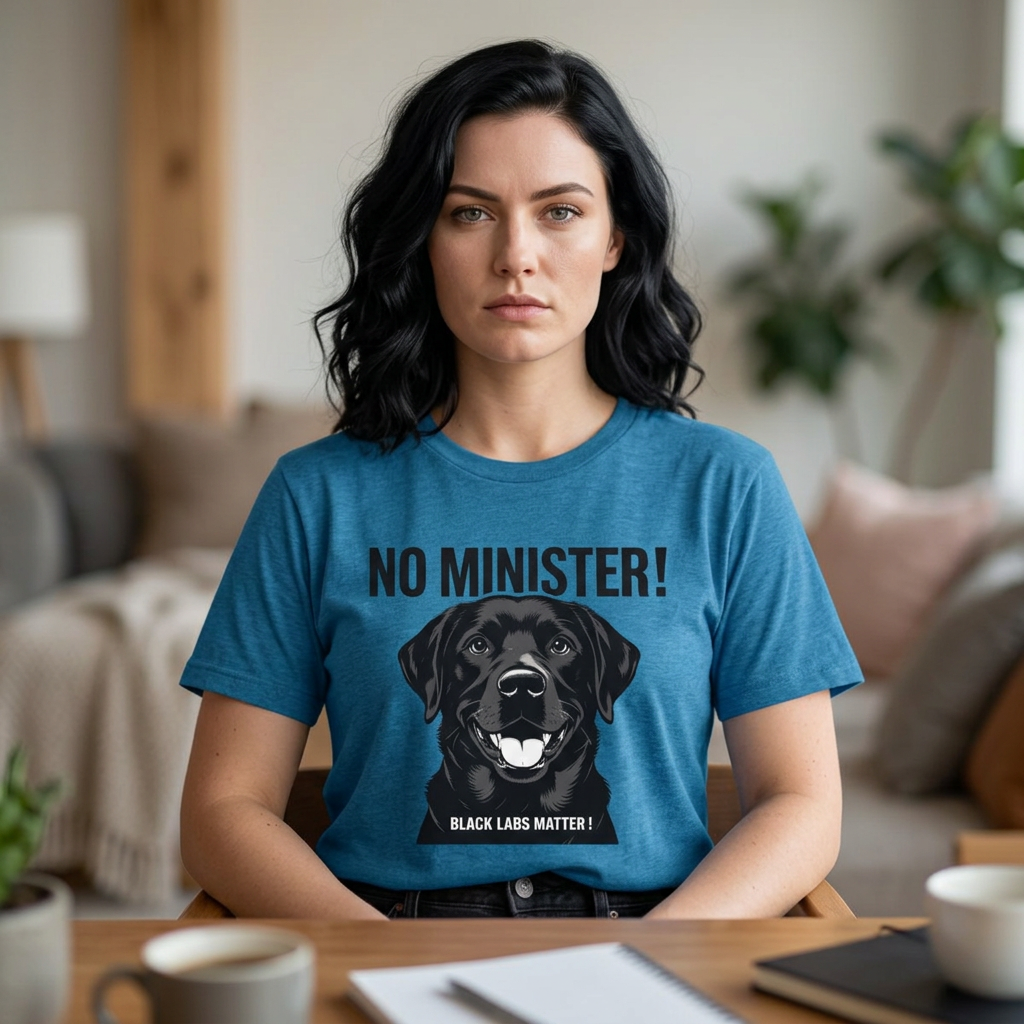 No Minister! Black Labs Matter T-Shirt – Pint, Pub & Labrador Unisex Tee