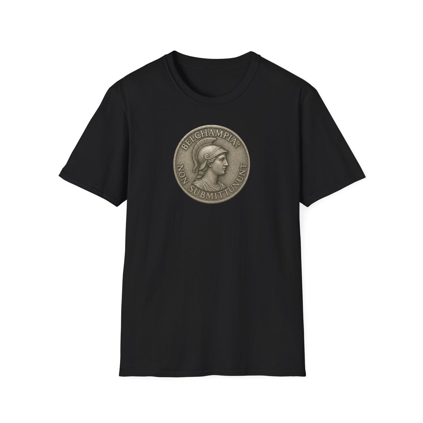 Belchampia Goddess Minerva  Unisex T-Shirt of a  Classic Medallion Design