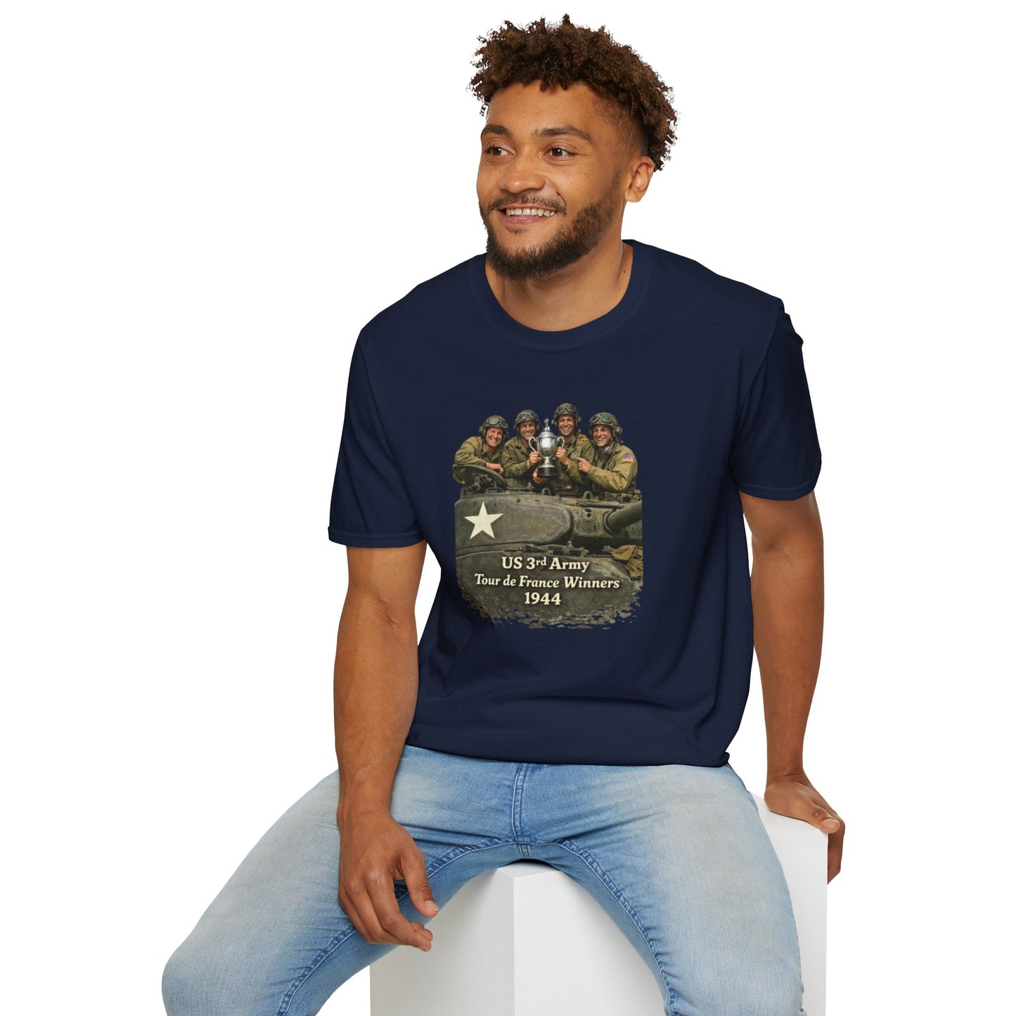 WWII US 3rd Army 'Tour de France Winners 1944' Vintage Soldiers T-Shirt
