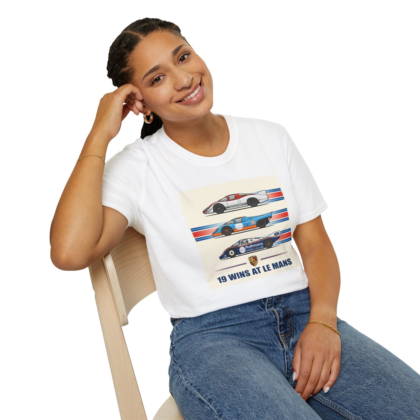 Le Mans Champions Porsche Tee — Three Winning Models 24 Hours Tribute