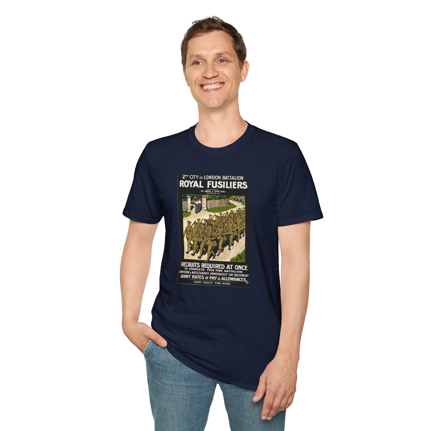 Royal Fusiliers WW1 Recruitment Poster T-Shirt | Vintage British Army Tee