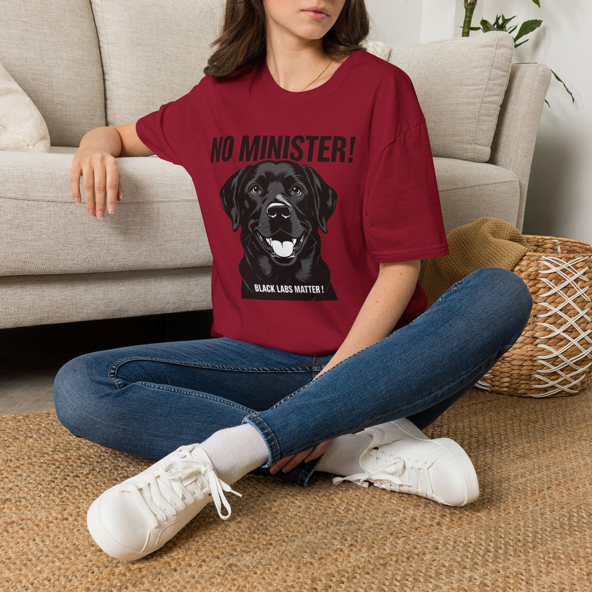 No Minister! Black Labs Matter T-Shirt – Pint, Pub & Labrador Unisex Tee