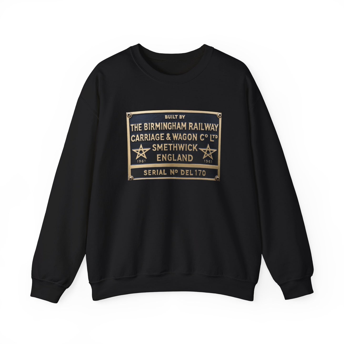 Vintage Birmingham Railway Carriage & Wagon Plaque Crewneck Sweatshirt