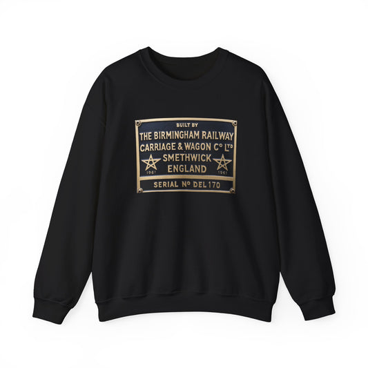 Vintage Birmingham Railway Carriage & Wagon Plaque Crewneck Sweatshirt