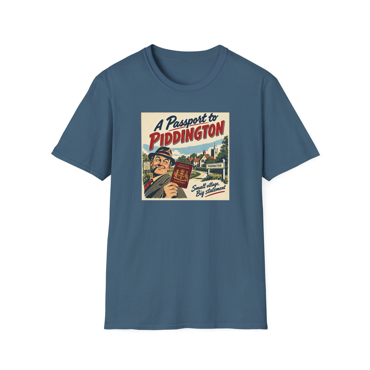 Piddington Passport Tee – The Village That Said No to Westminster | Small Village, Big Statement   Unisex Softstyle T-Shirt