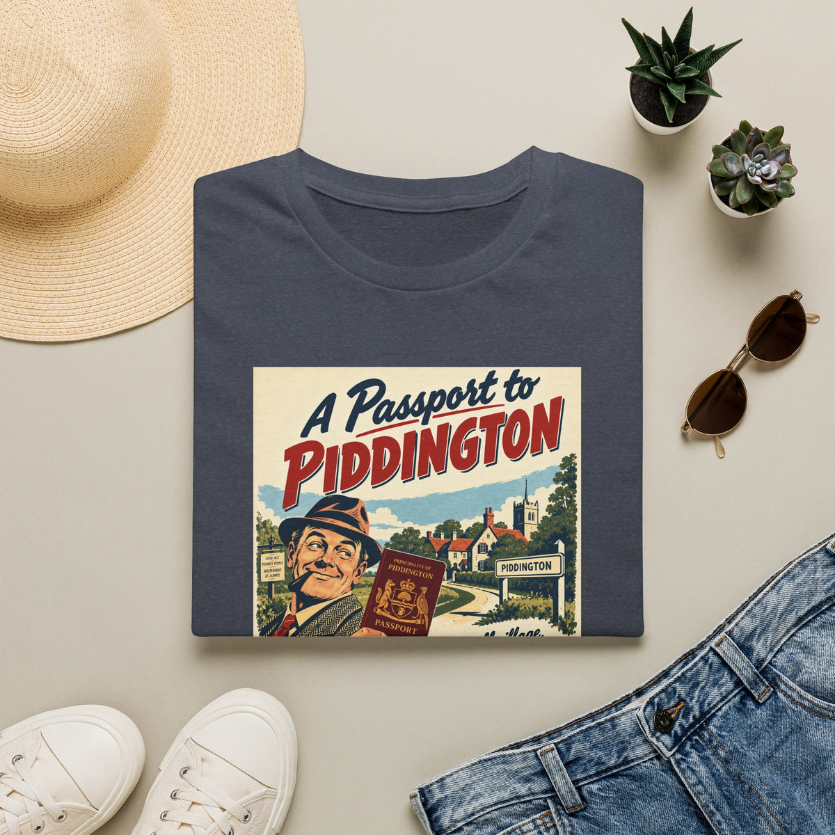 Piddington Passport Tee – The Village That Said No to Westminster | Small Village, Big Statement   Unisex Softstyle T-Shirt