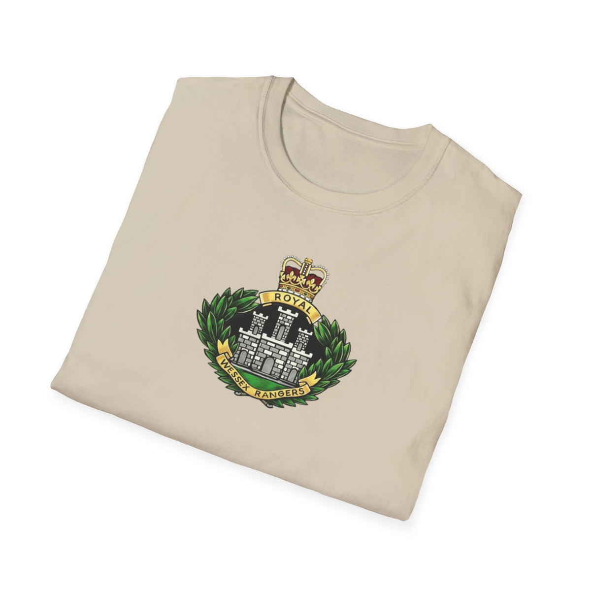 Royal Wessex Rangers – Spearhead !    Unisex Softstyle Retro  T-Shirt