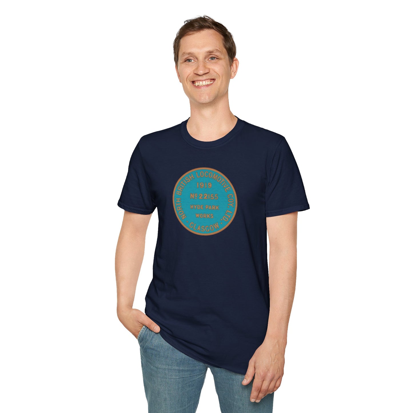 North British Locomotive Co. Builder's Plate T shirt — Glasgow Springburn | Scottish Railway Heritage Gift