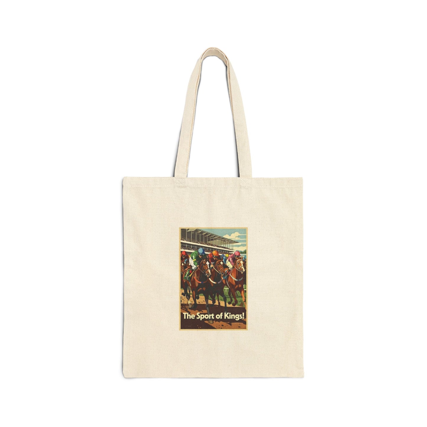 Horse Racing Tote Bag — "The Sport of Kings" Canvas Market Tote