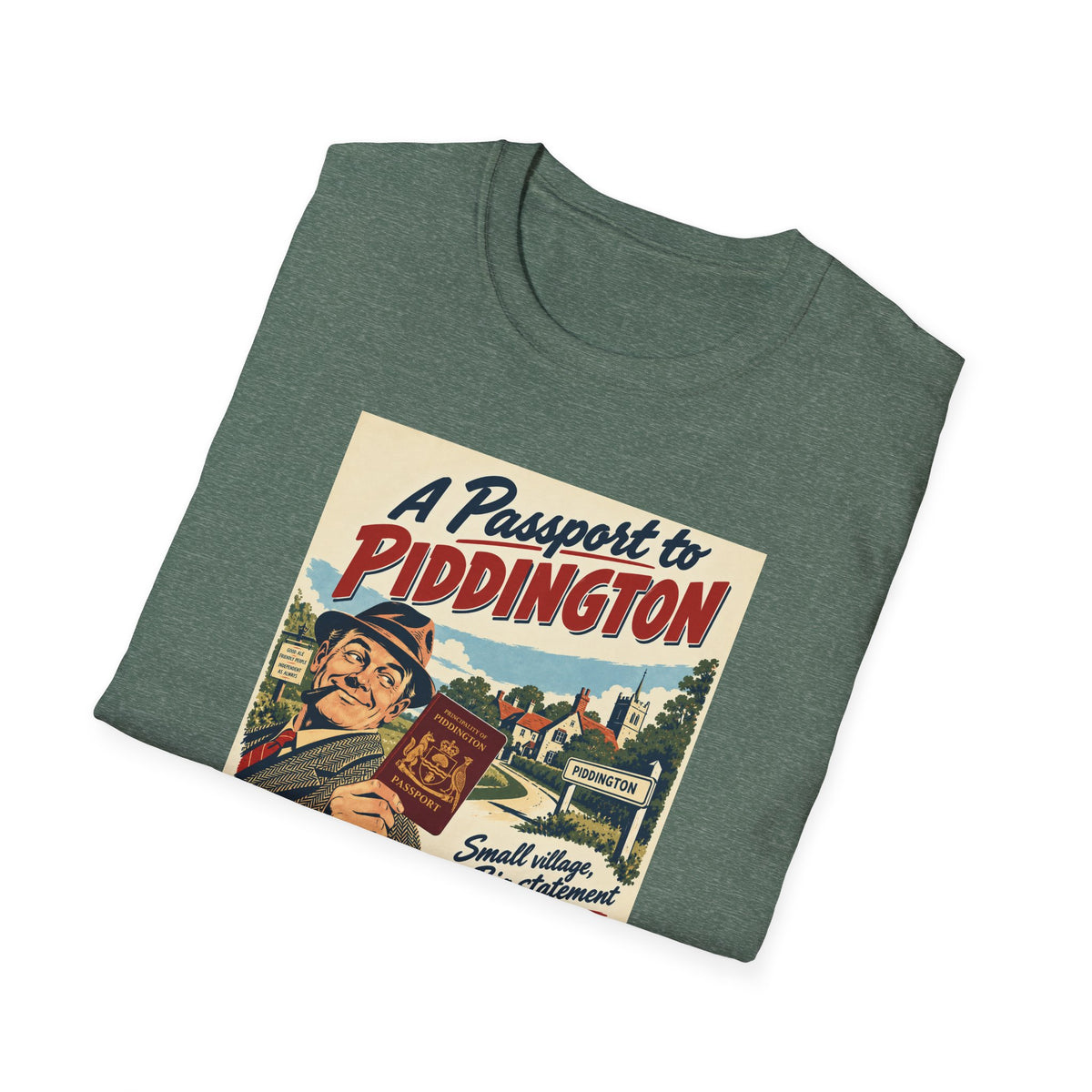 Piddington Passport Tee – The Village That Said No to Westminster | Small Village, Big Statement   Unisex Softstyle T-Shirt