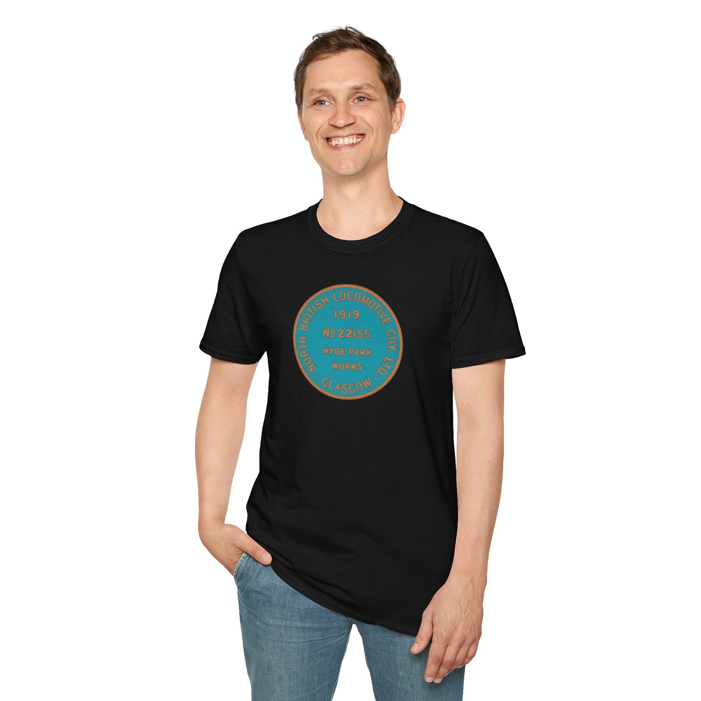 North British Locomotive Co. Builder's Plate T shirt — Glasgow Springburn | Scottish Railway Heritage Gift