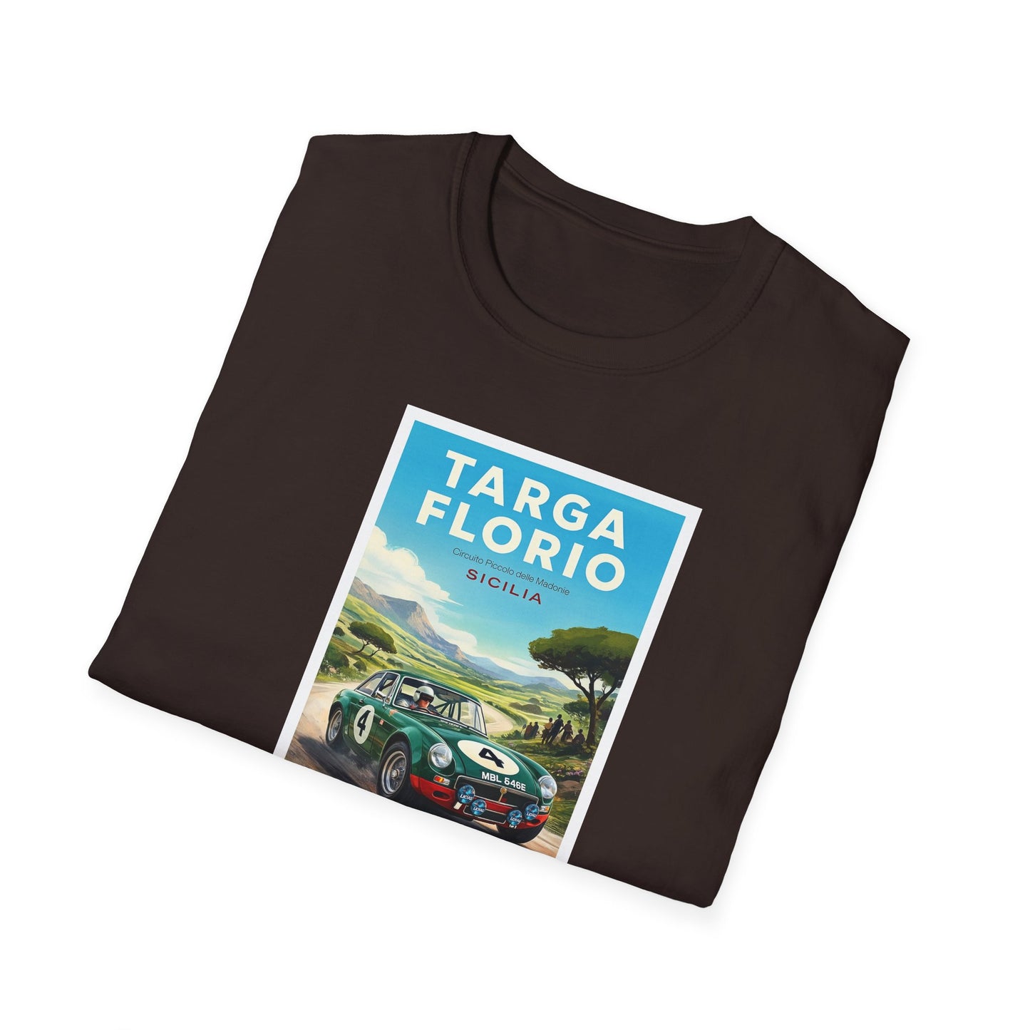MG Targa Florio 1967 Vintage Race T-Shirt — Classic Sports Car Poster Tee