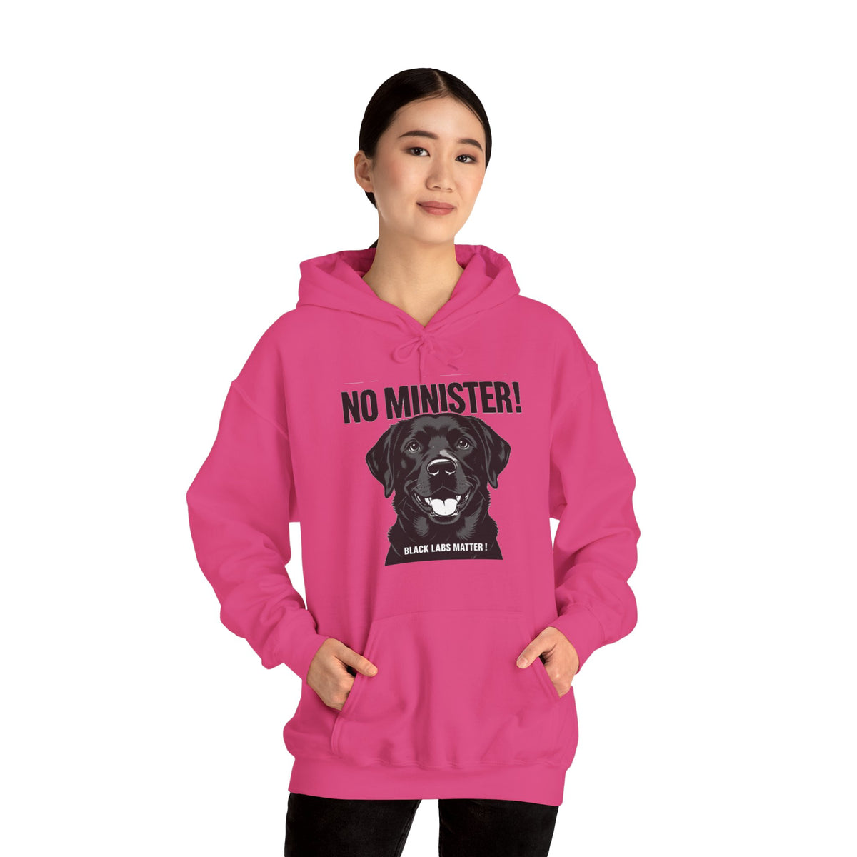 No Minister! Black Labs Matter T-Shirt – Pint, Pub & Labrador Unisex Heavy Blend™ Hooded Sweatshirt