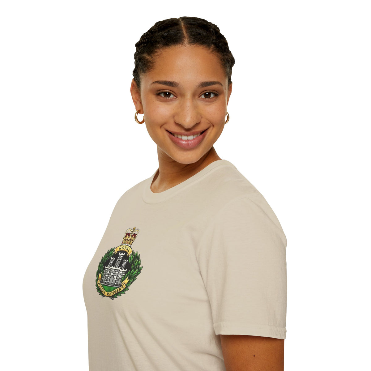 Royal Wessex Rangers – Spearhead !    Unisex Softstyle Retro  T-Shirt