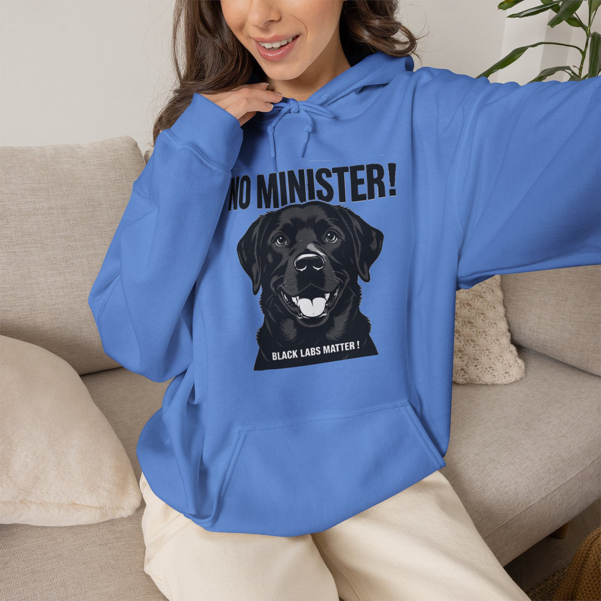 No Minister! Black Labs Matter T-Shirt – Pint, Pub & Labrador Unisex Heavy Blend™ Hooded Sweatshirt