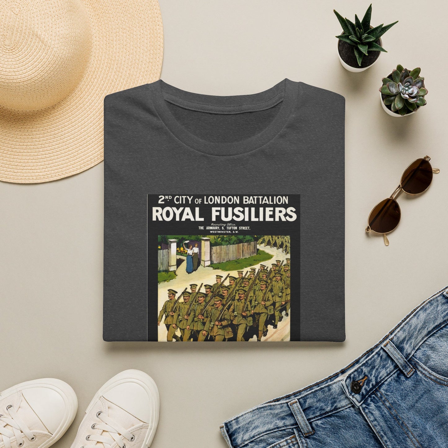 Royal Fusiliers WW1 Recruitment Poster T-Shirt | Vintage British Army Tee