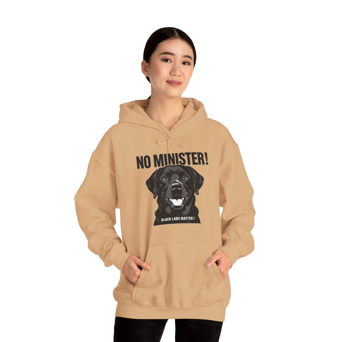 No Minister! Black Labs Matter T-Shirt – Pint, Pub & Labrador Unisex Heavy Blend™ Hooded Sweatshirt