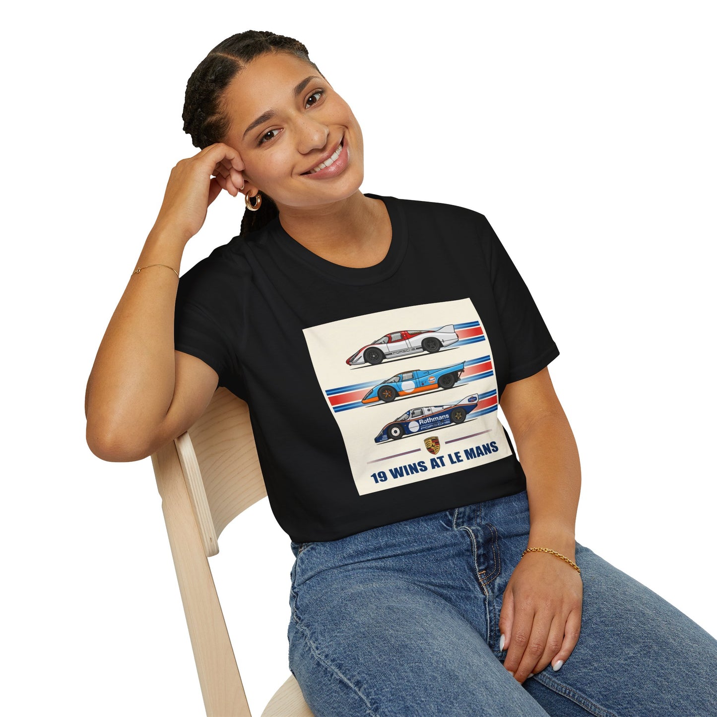 Le Mans Champions Porsche Tee — Three Winning Models 24 Hours Tribute