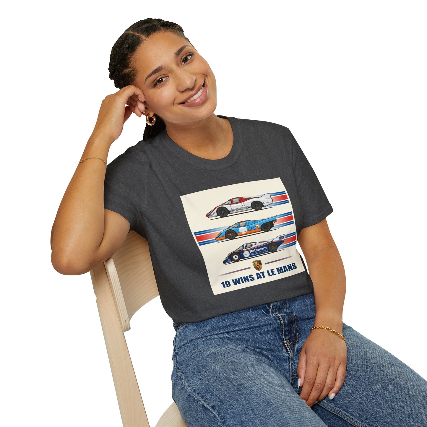 Le Mans Champions Porsche Tee — Three Winning Models 24 Hours Tribute