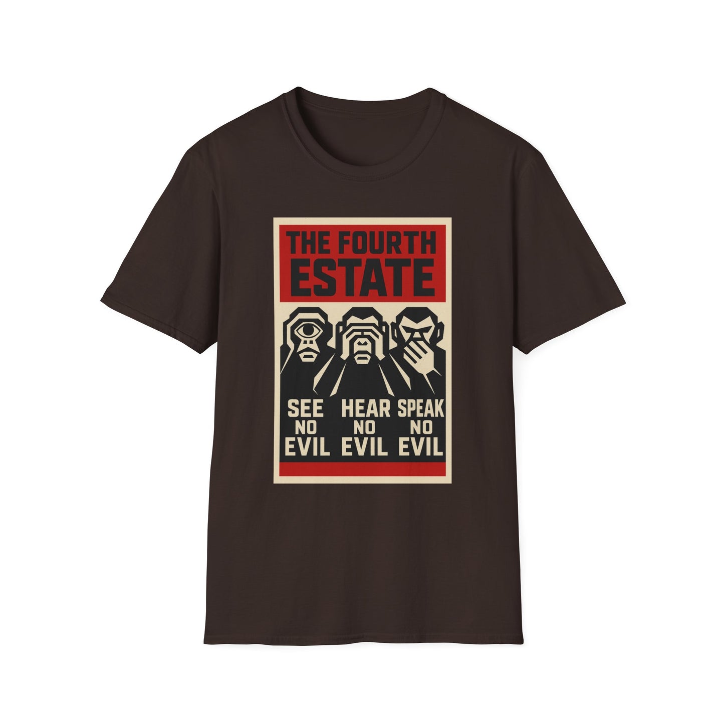 The Fourth Estate Graphic T-Shirt - See No Evil, Hear No Evil, Speak No Evil