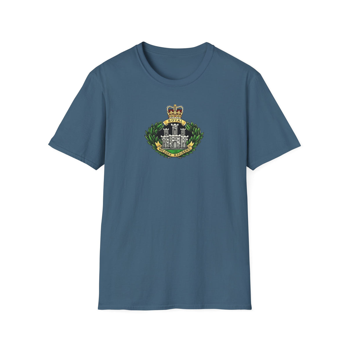 Royal Wessex Rangers – Spearhead !    Unisex Softstyle Retro  T-Shirt