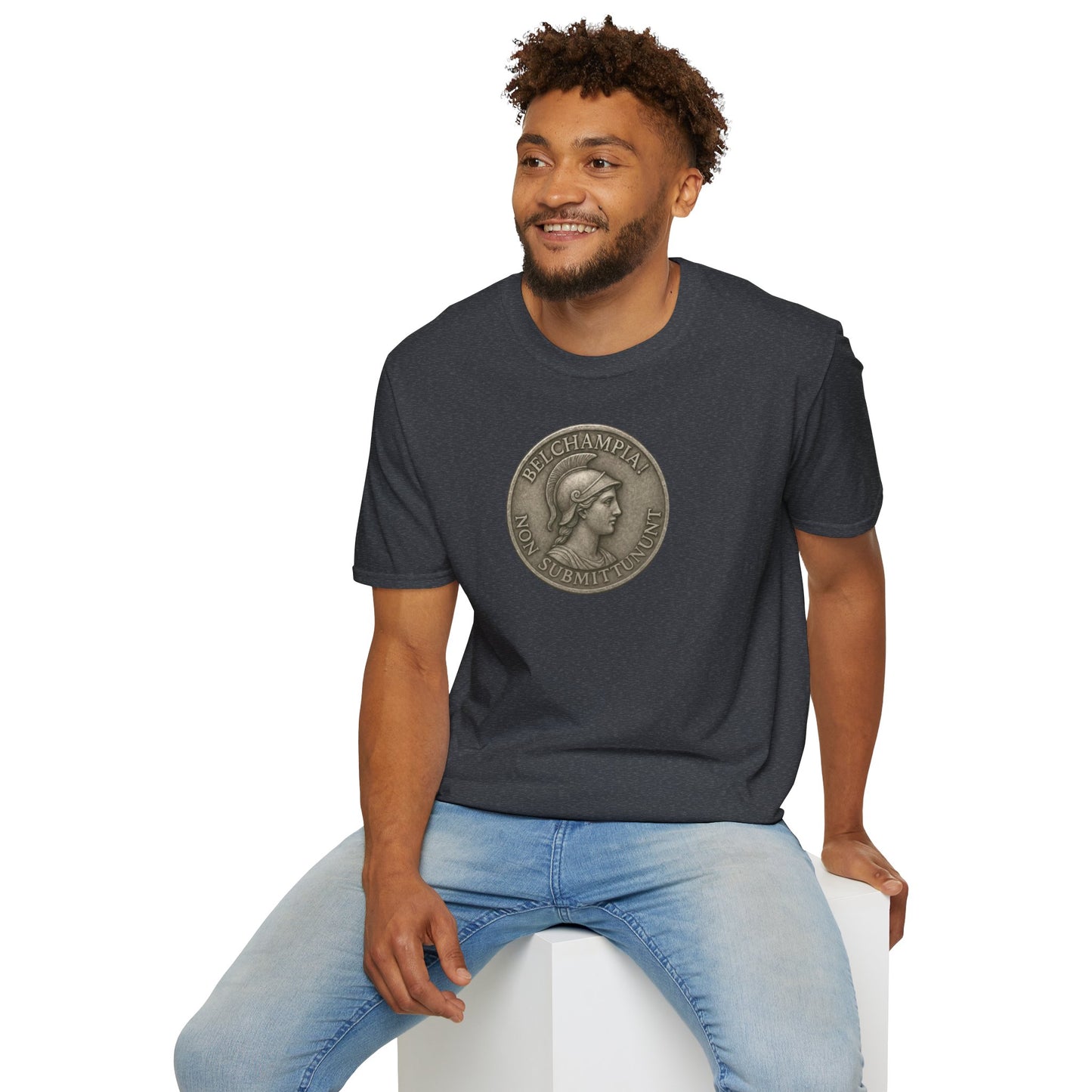 Belchampia Goddess Minerva  Unisex T-Shirt of a  Classic Medallion Design