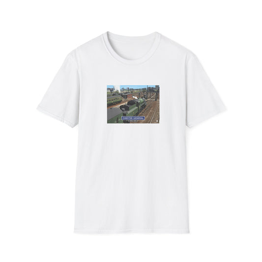 BR 1960's railway scene  Chester Central Station  Unisex Softstyle T-Shirt