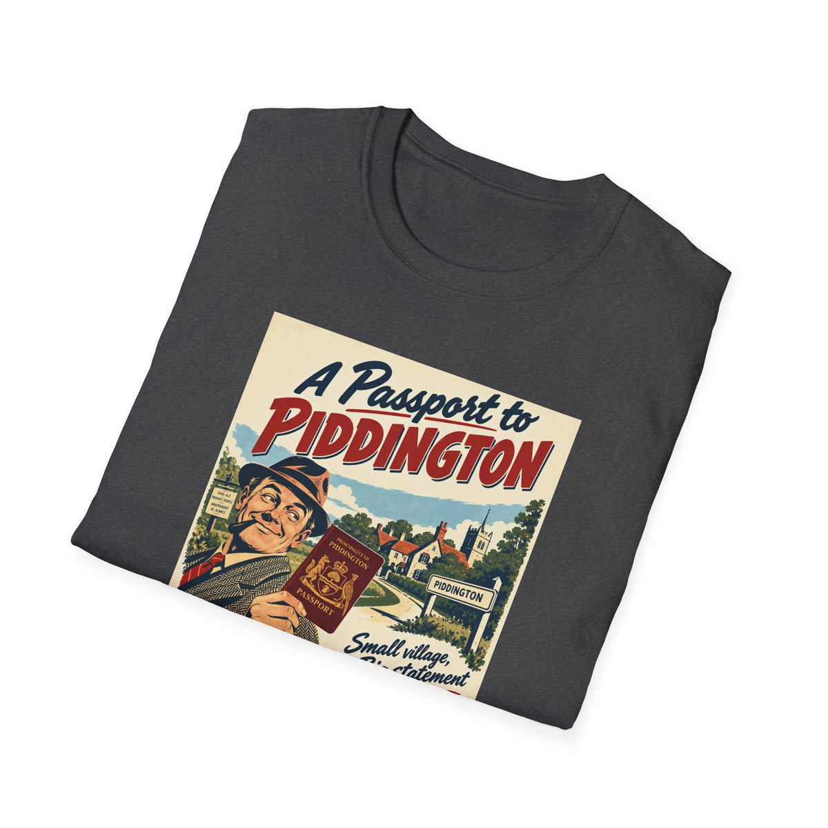 Piddington Passport Tee – The Village That Said No to Westminster | Small Village, Big Statement   Unisex Softstyle T-Shirt