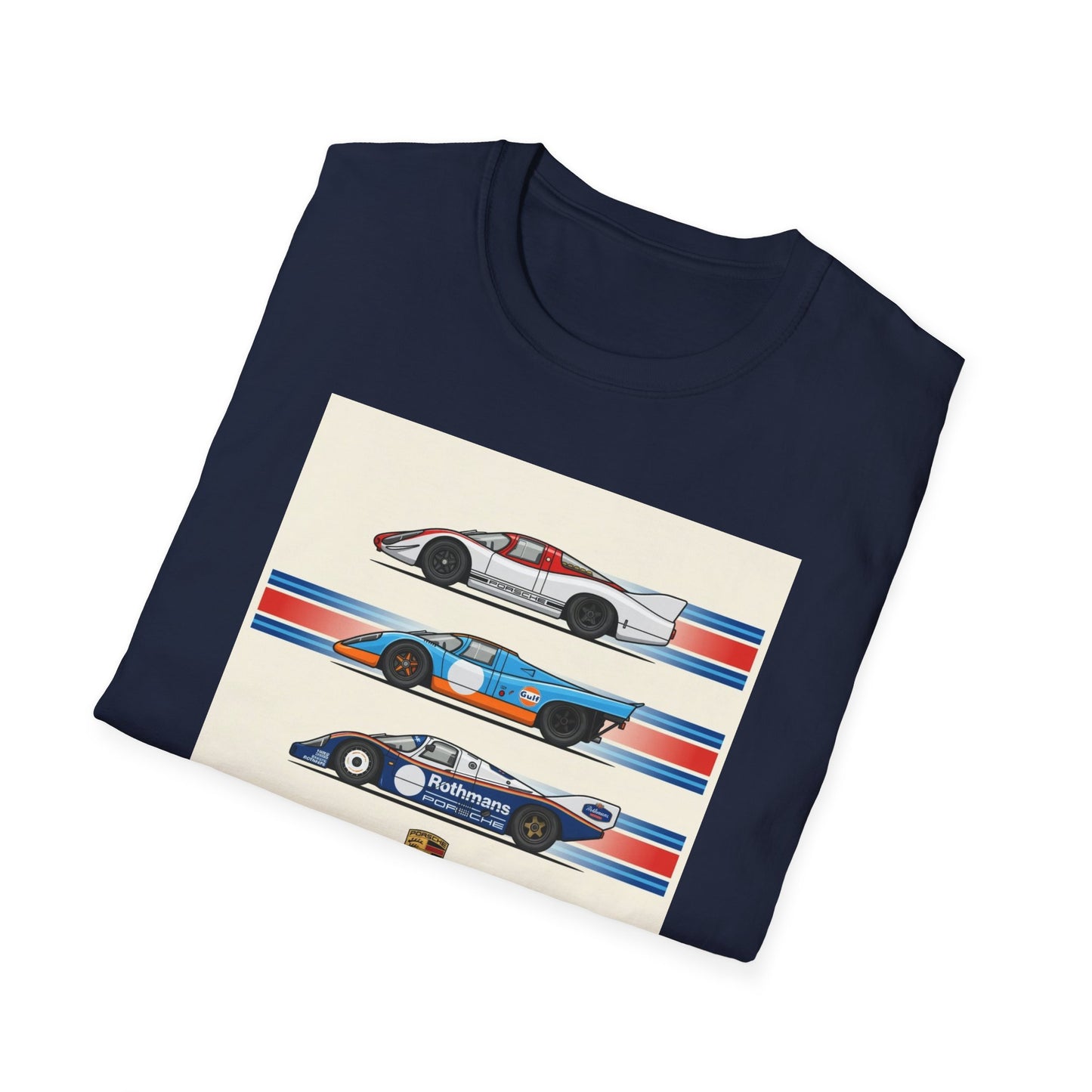 Le Mans Champions Porsche Tee — Three Winning Models 24 Hours Tribute