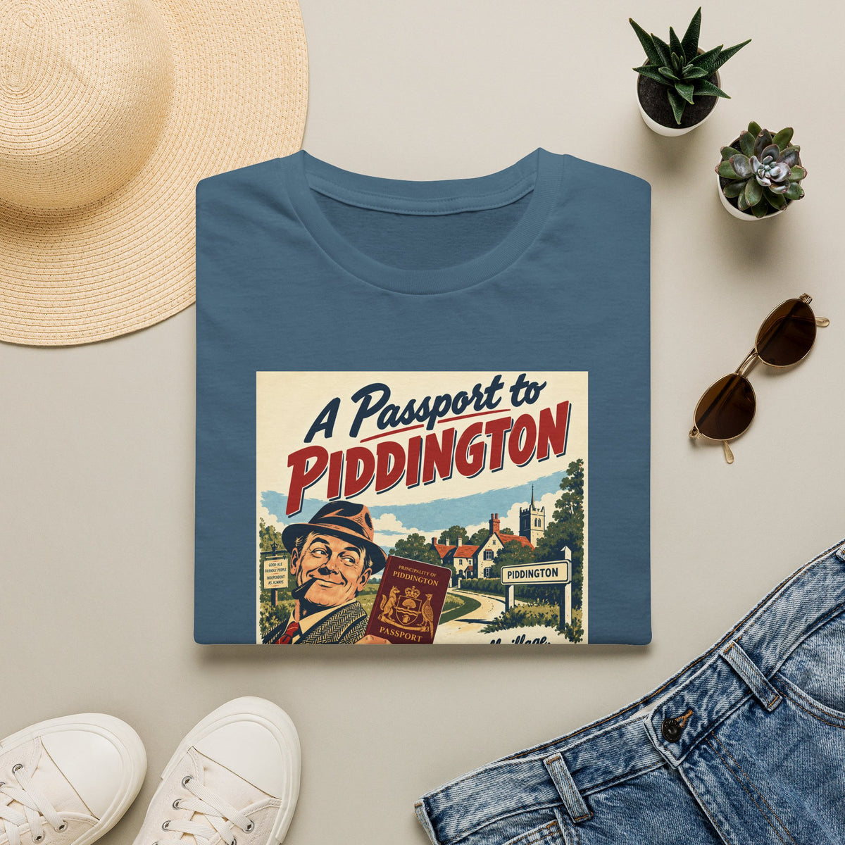 Piddington Passport Tee – The Village That Said No to Westminster | Small Village, Big Statement   Unisex Softstyle T-Shirt