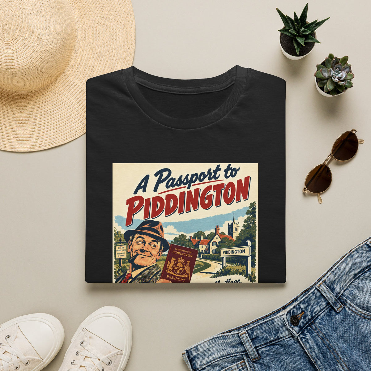 Piddington Passport Tee – The Village That Said No to Westminster | Small Village, Big Statement   Unisex Softstyle T-Shirt