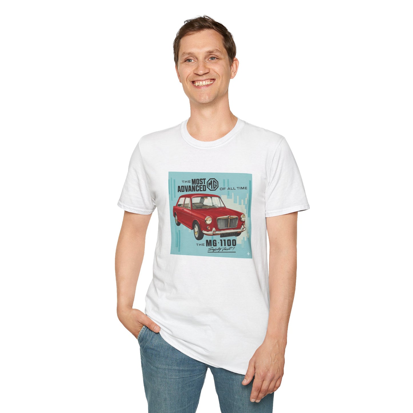 MG 1100 classic car   Unisex Softstyle T-Shirt