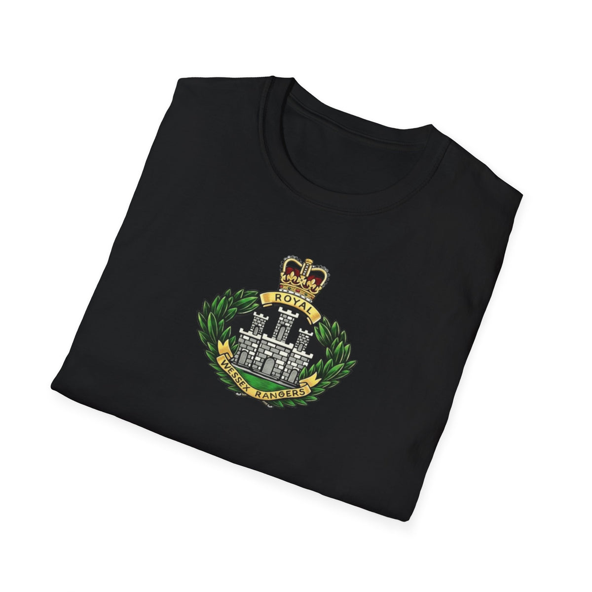 Royal Wessex Rangers – Spearhead !    Unisex Softstyle Retro  T-Shirt