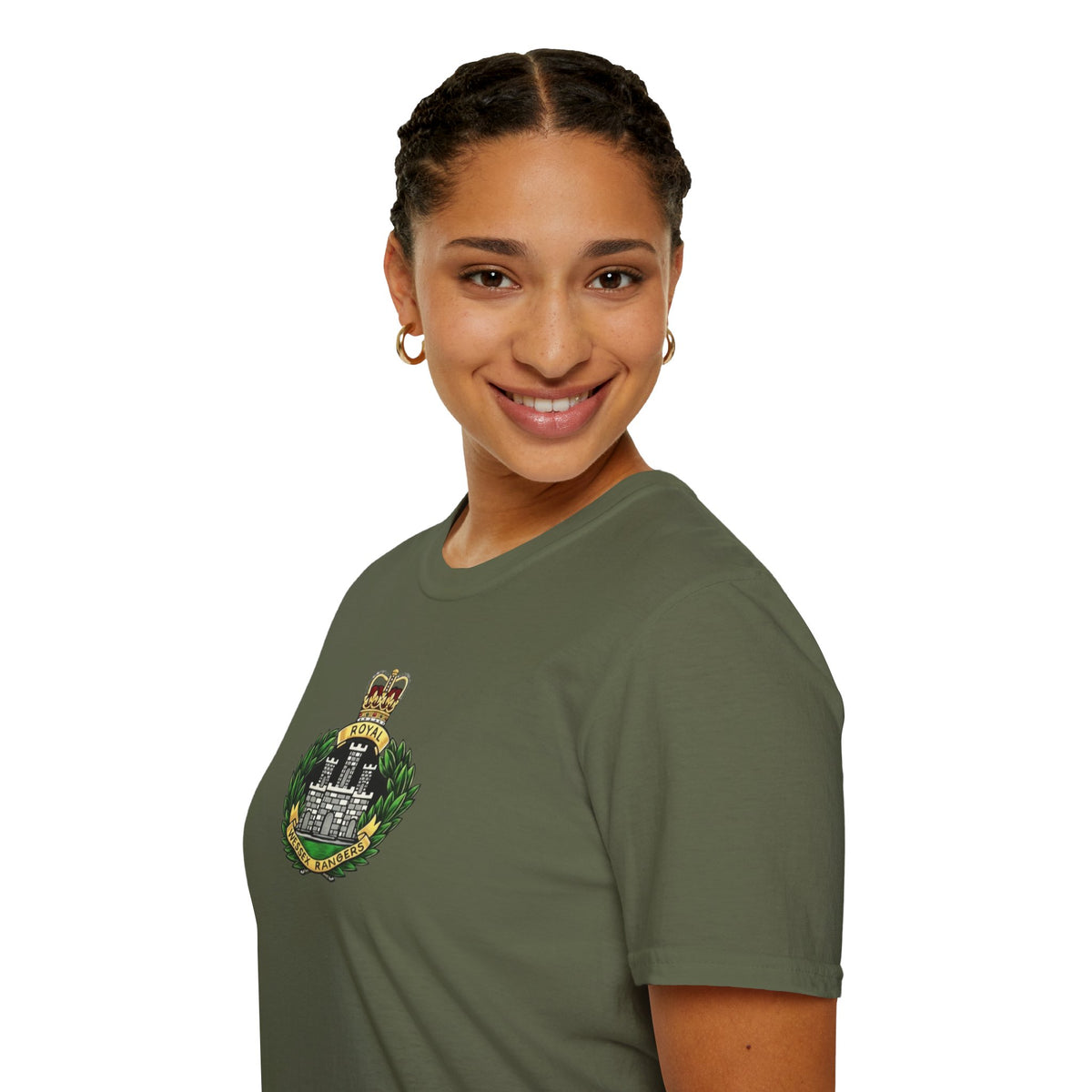 Royal Wessex Rangers – Spearhead !    Unisex Softstyle Retro  T-Shirt