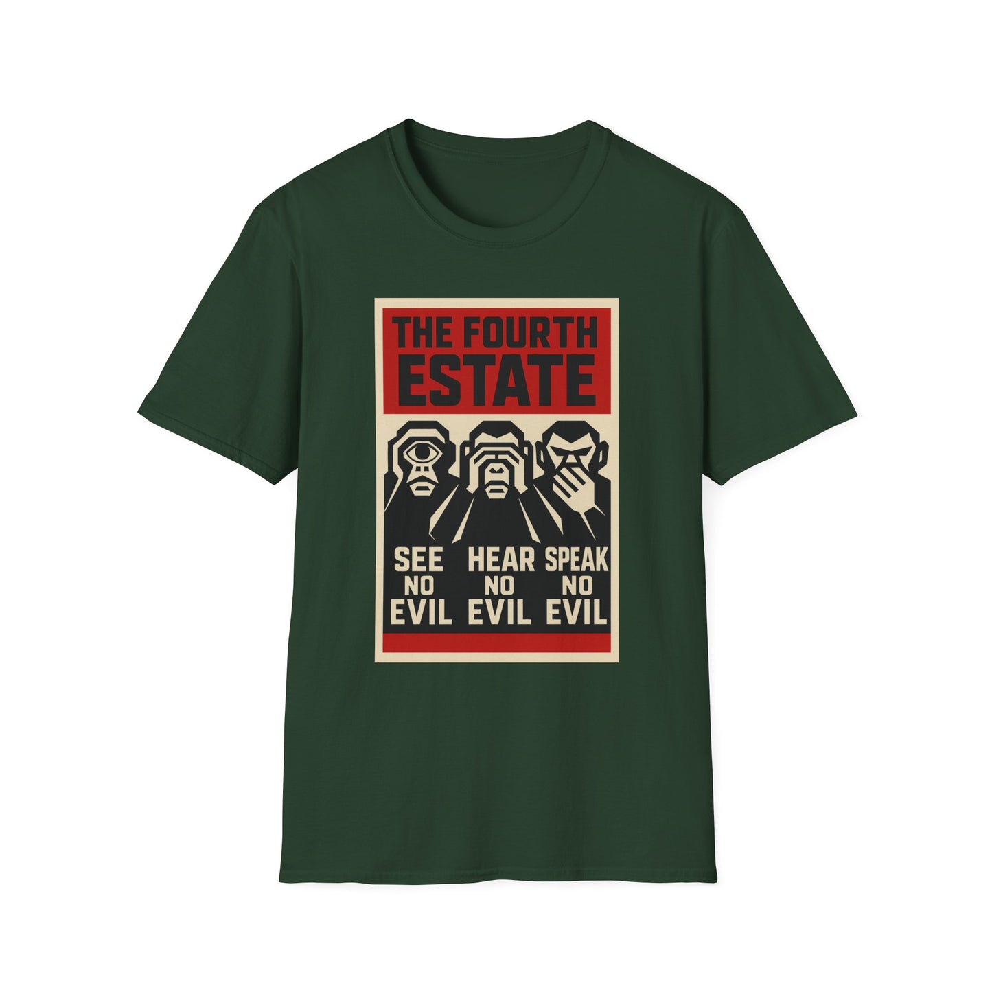 The Fourth Estate Graphic T-Shirt - See No Evil, Hear No Evil, Speak No Evil