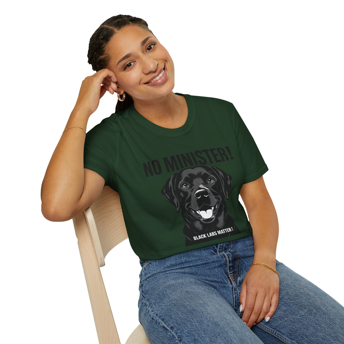 No Minister! Black Labs Matter T-Shirt – Pint, Pub & Labrador Unisex Tee