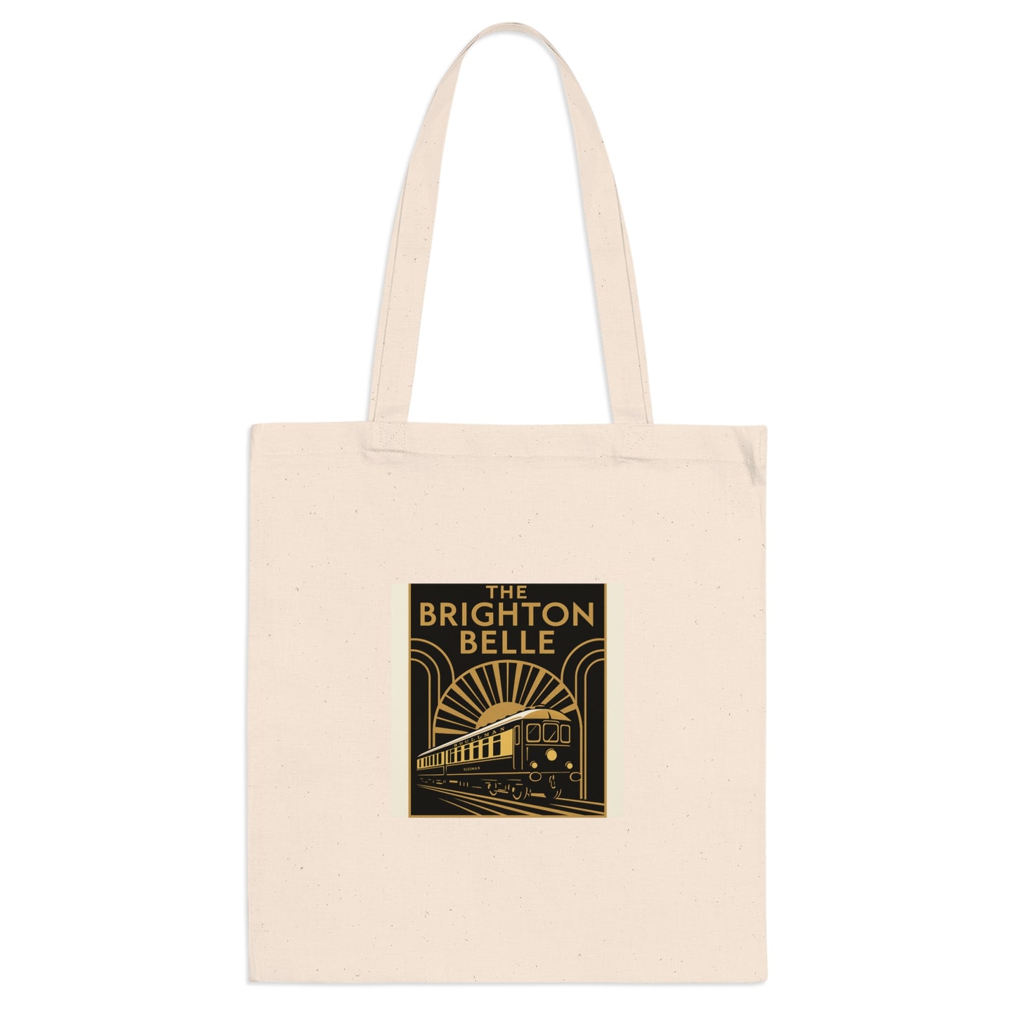 Copy of Brighton Belle Art Deco Tote Bag — Vintage Train Graphic Shopper