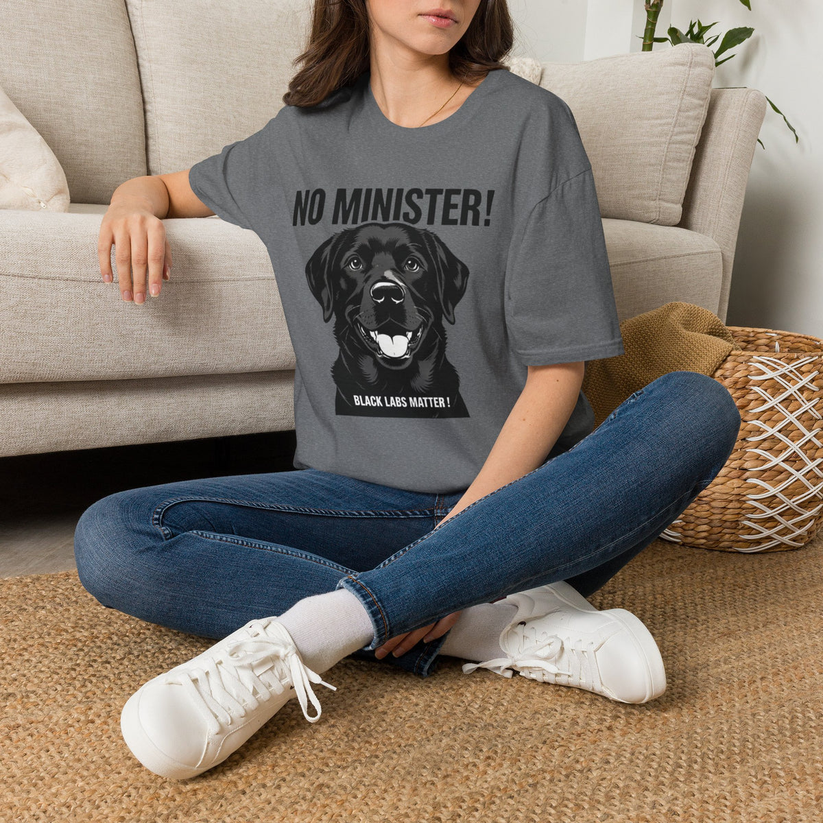 No Minister! Black Labs Matter T-Shirt – Pint, Pub & Labrador Unisex Tee